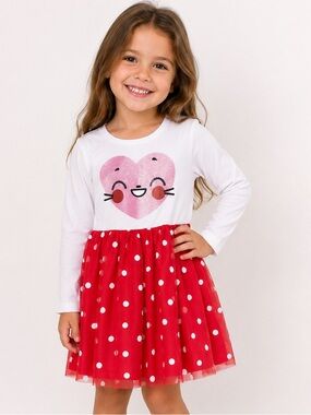 H&M happy heart dress size 4-6 years